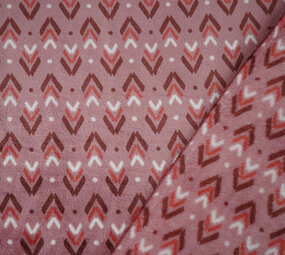 Flanell Fleece Geometrisch Rosa
