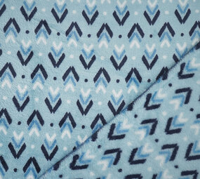 Flanel Fleece Geometrisch Blauw Flanel Fleece Geometrisch Blauw