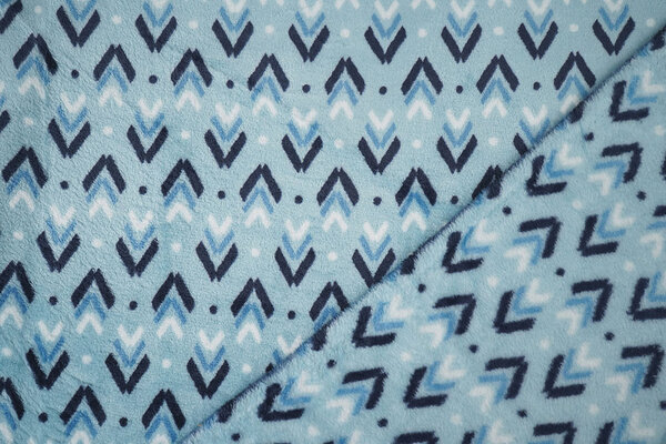 Flanella Pile Geometrisch Blu Flanella Pile Geometrisch Blu