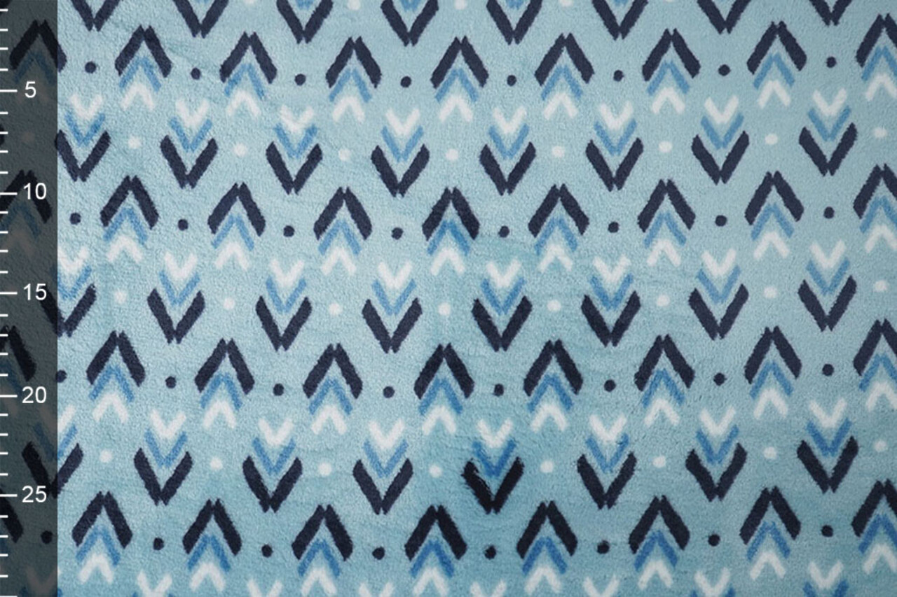 Flanella Pile Geometrisch Blu Flanella Pile Geometrisch Blu