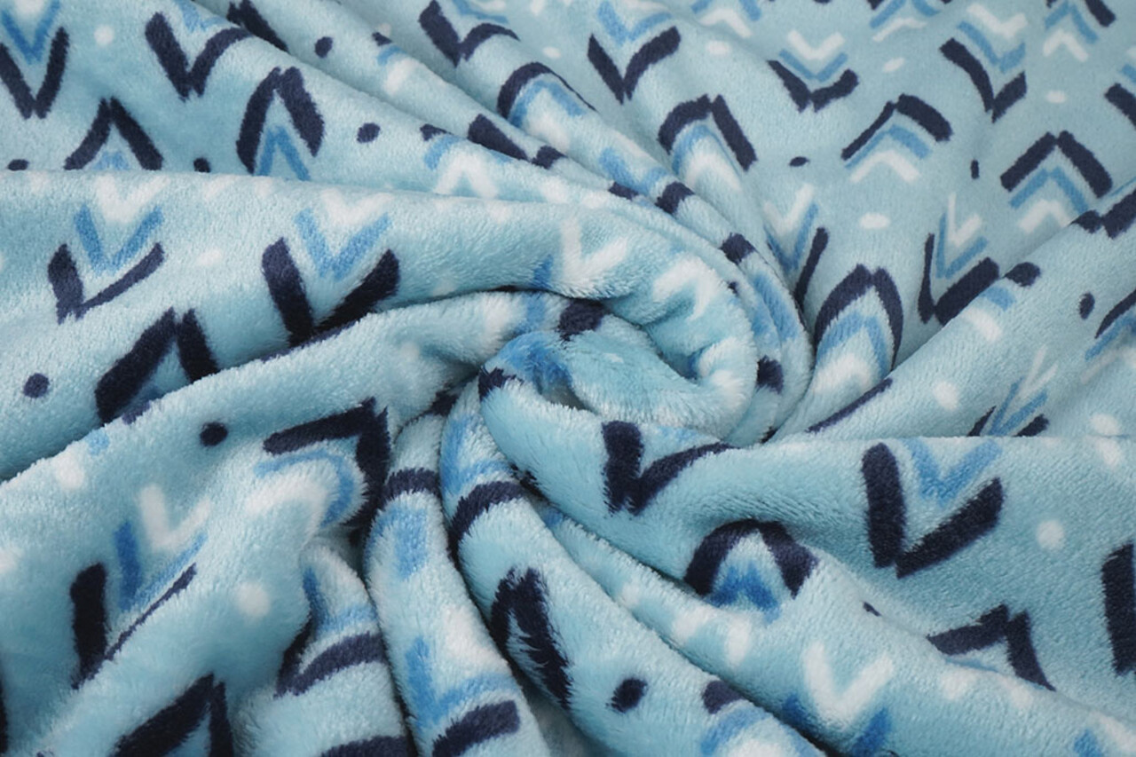 Flanella Pile Geometrisch Blu Flanella Pile Geometrisch Blu