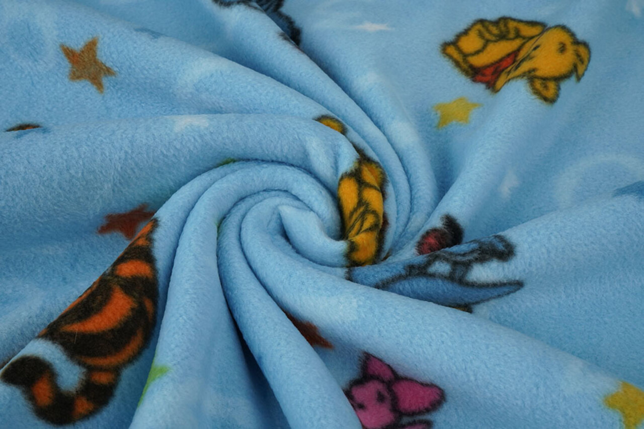 Disney Fleece Winnie The Pooh Blue Disney Fleece Winnie The Pooh Blue