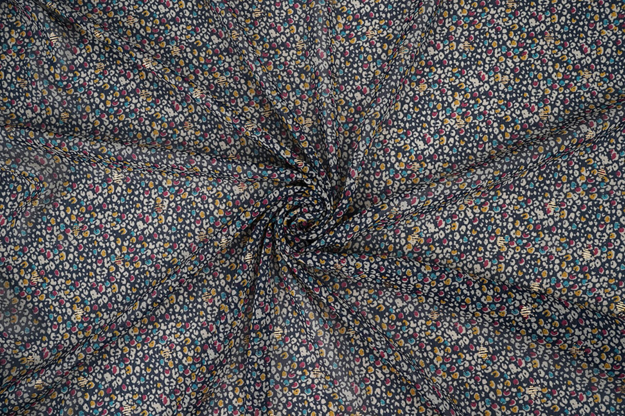 Chiffon Lamina Sauvage Blu Navy Chiffon Lamina Sauvage Blu Navy