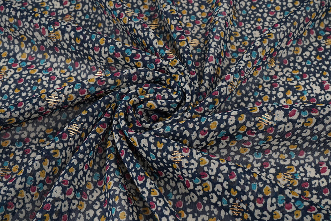 Chiffon Lamina Sauvage Blu Navy Chiffon Lamina Sauvage Blu Navy
