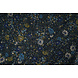 Chiffon Lamina Feroce Flora Blu Navy Chiffon Lamina Feroce Flora Blu Navy