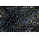 Mousseline Film Métallisé Feroce Flora Bleu Marine Mousseline Film Métallisé Feroce Flora Bleu Marine