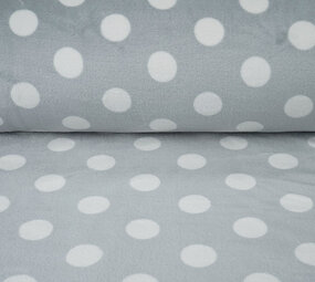 Flanelle Polaire Pois Gris Clair Flanelle Polaire Pois Gris Clair