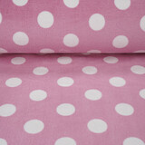 Flanella Pile Pois Rosa