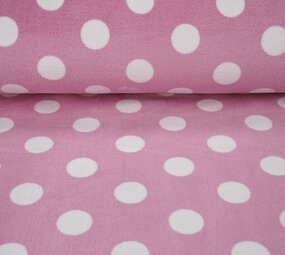 Flanelle Polaire Pois Rose