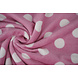 Flanella Pile Pois Rosa