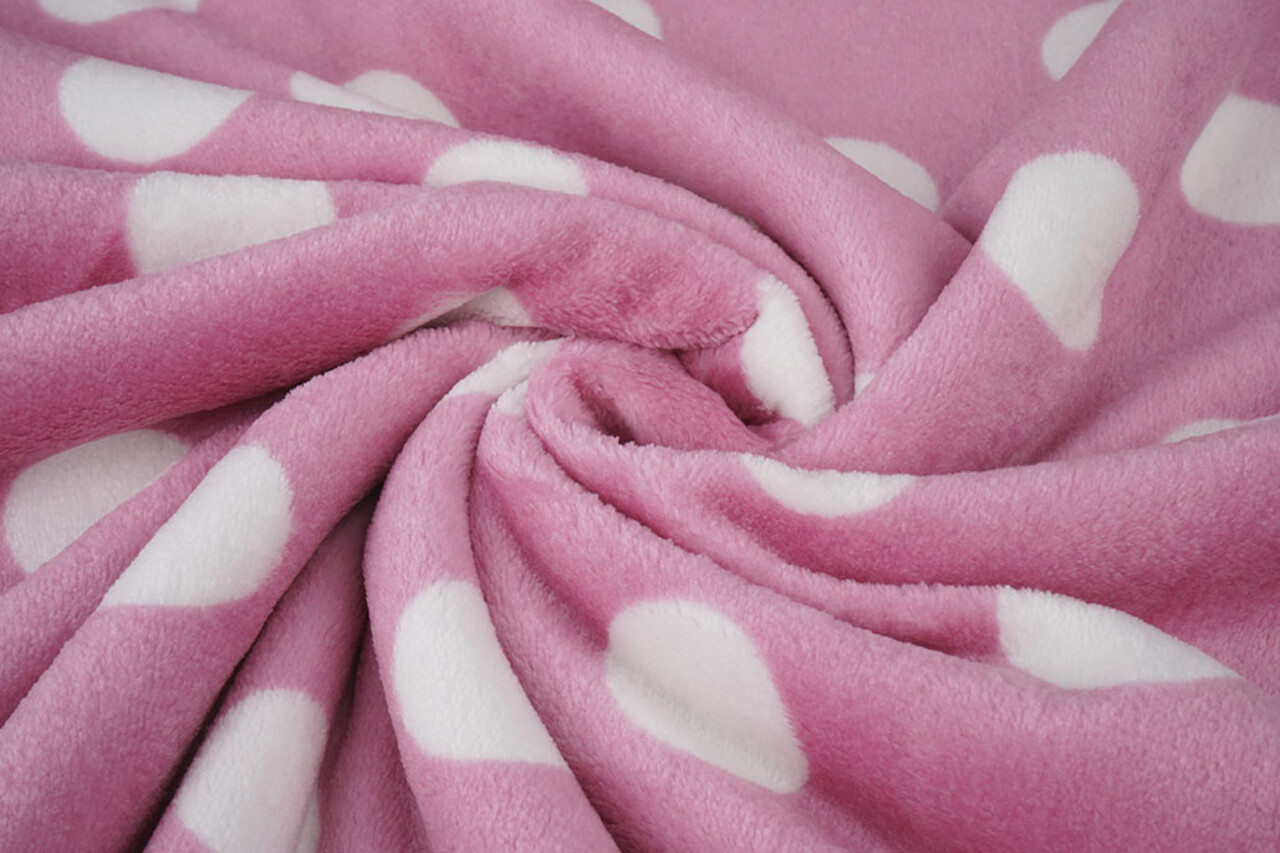 Franela Polar Puntos Rosa Franela Polar Puntos Rosa