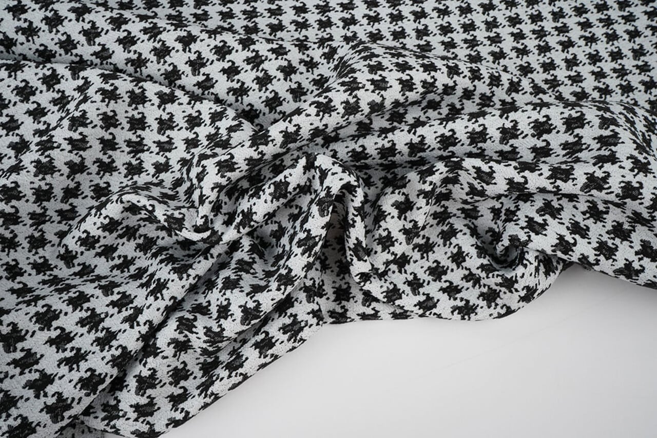 Jacquard Pied de Poule Noir Jacquard Pied de Poule Noir