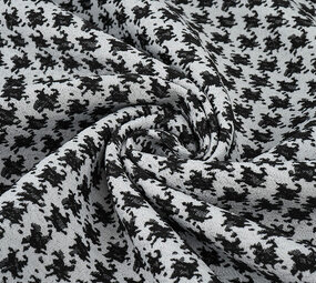 Jacquard Pied de Poule Zwart