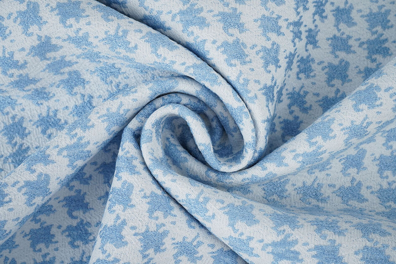 Jacquard Pied de Poule Bleu Clair Jacquard Pied de Poule Bleu Clair