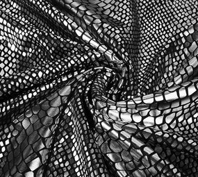 Lamé Estampado de Serpiente Gris Lamé Estampado de Serpiente Gris