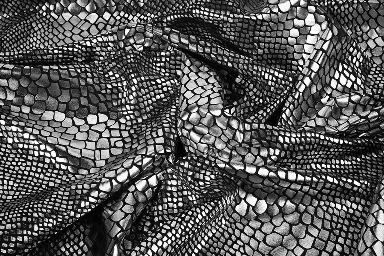 Lamé Schlangenprint Grau Lamé Schlangenprint Grau