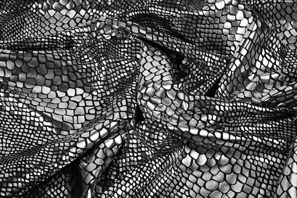 Lamé Estampado de Serpiente Gris Lamé Estampado de Serpiente Gris