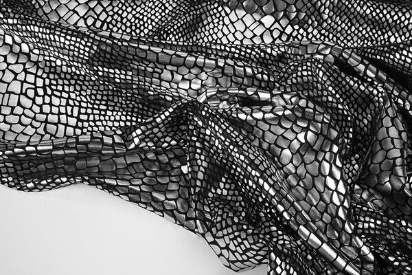 Lamé Snake Print Grey