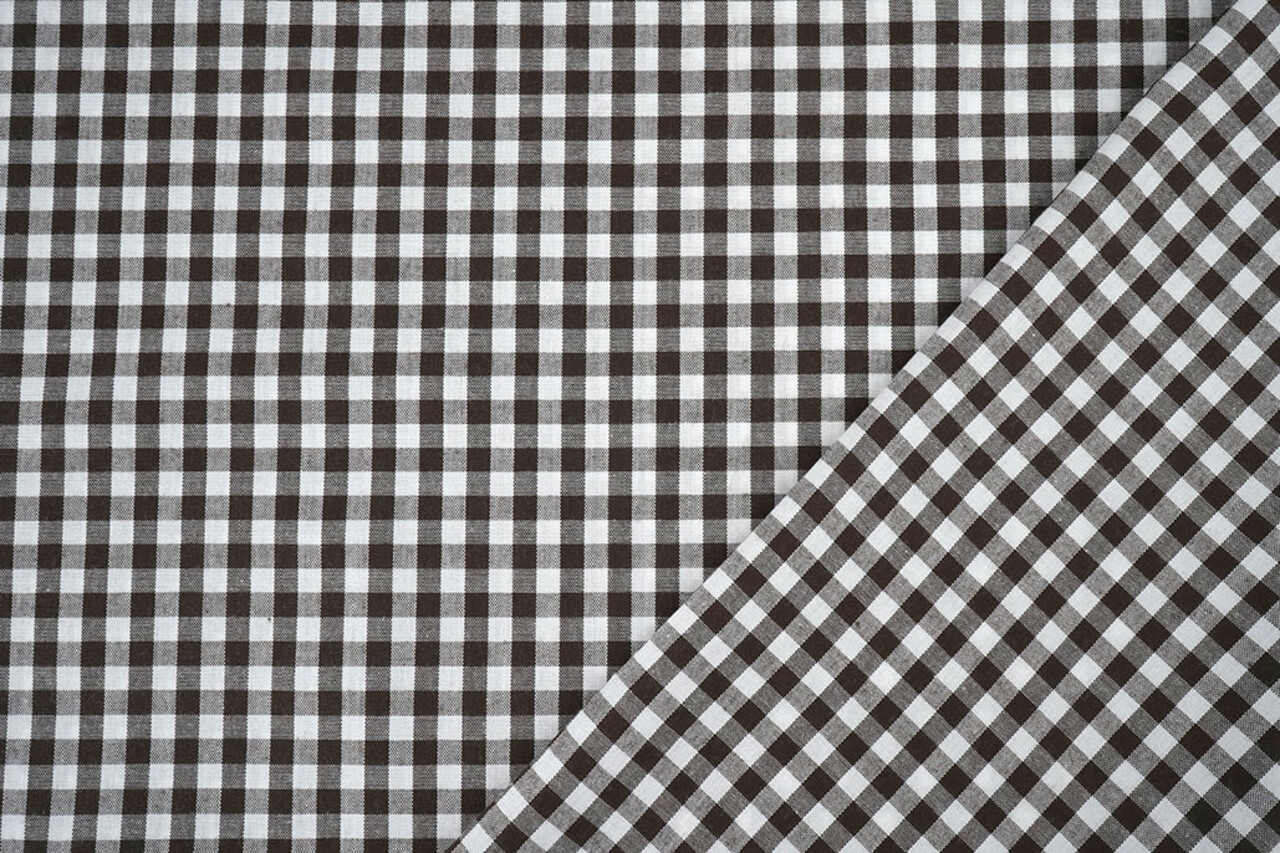 Gingham Check 8 mm Brown