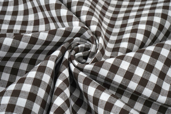Gingham Check 8 mm Brown