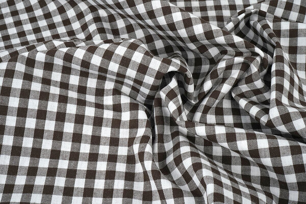 Gingham Check 8 mm Brown