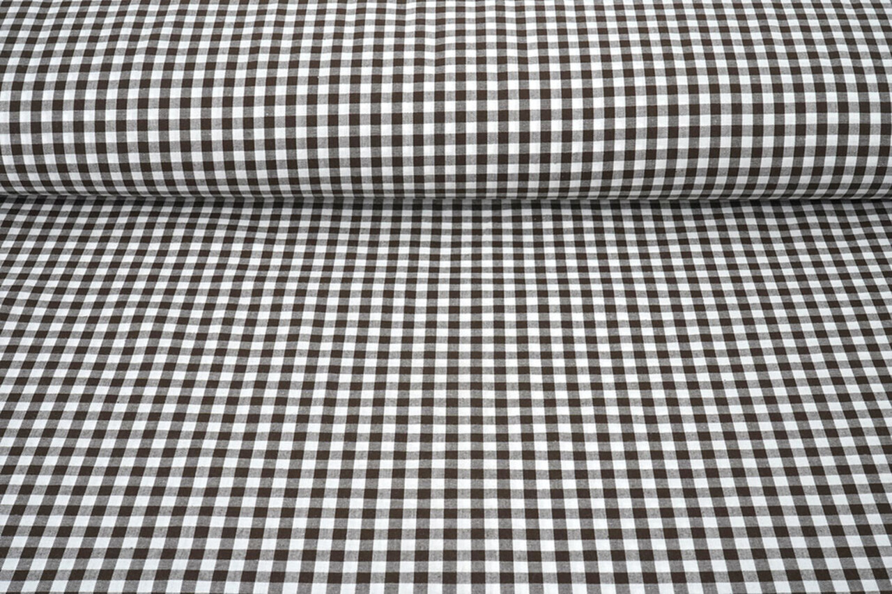 Gingham Check 8 mm Brown