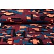 Knitted Woolen fabric Petrol Brique Knitted Woolen fabric Petrol Brique