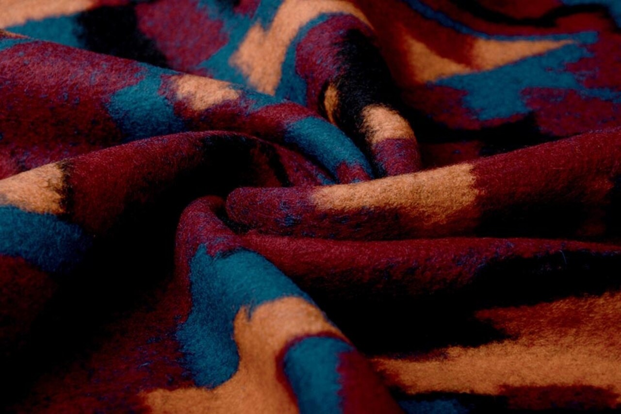 De Punto de Lana Tela Petróleo Ladrillo De Punto de Lana Tela Petróleo Ladrillo
