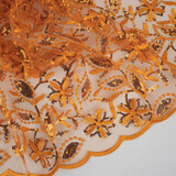 Mesh Embroidered Sequins Naomi Orange