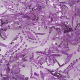 Netz Bestickt Pailletten Naomi Violett Lila Netz Bestickt Pailletten Naomi Violett Lila