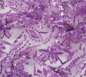 Malla Bordada con Lentejuelas Naomi Lila Morado Malla Bordada con Lentejuelas Naomi Lila Morado