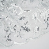 Mesh Embroidered Sequins Naomi White