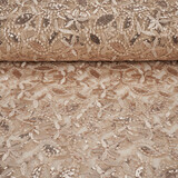 Netz Bestickt Pailletten Naomi Beige Netz Bestickt Pailletten Naomi Beige