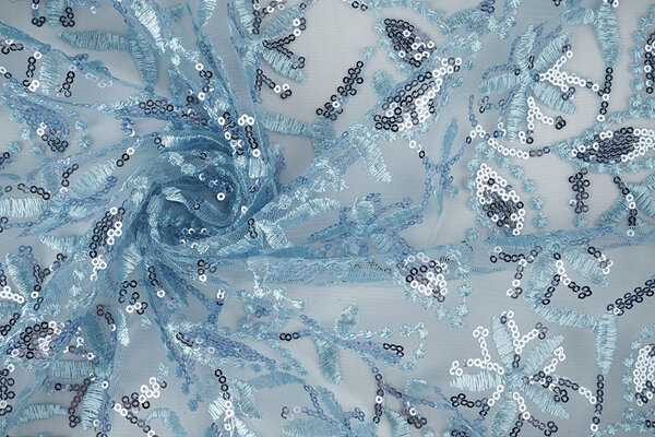 Mesh Embroidered Sequins Naomi Light Jeans Blue Mesh Embroidered Sequins Naomi Light Jeans Blue