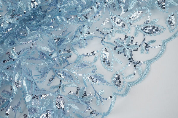 Mesh Embroidered Sequins Naomi Light Jeans Blue Mesh Embroidered Sequins Naomi Light Jeans Blue