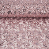 Mesh Embroidered Sequins Naomi Powder Pink