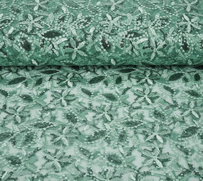 Mesh Embroidered Sequins Naomi Light Old Green Mesh Embroidered Sequins Naomi Light Old Green