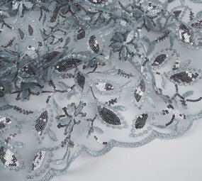 Mesh Embroidered Sequins Naomi Grey Mesh Embroidered Sequins Naomi Grey
