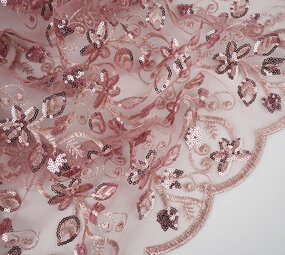 Mesh Embroidered Sequins Melissa Old Pink Mesh Embroidered Sequins Melissa Old Pink