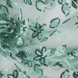 Mesh Embroidered Sequins Melissa Light Old Green