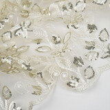 Mesh Embroidered Sequins Melissa Off-White