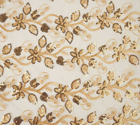 Mesh Embroidered Sequins Melissa Gold Mesh Embroidered Sequins Melissa Gold