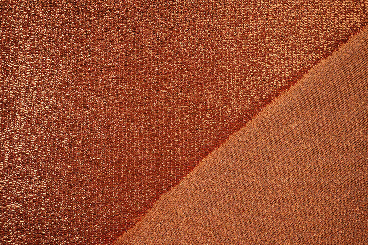 Gestricktes Glitzer Metallic Brique