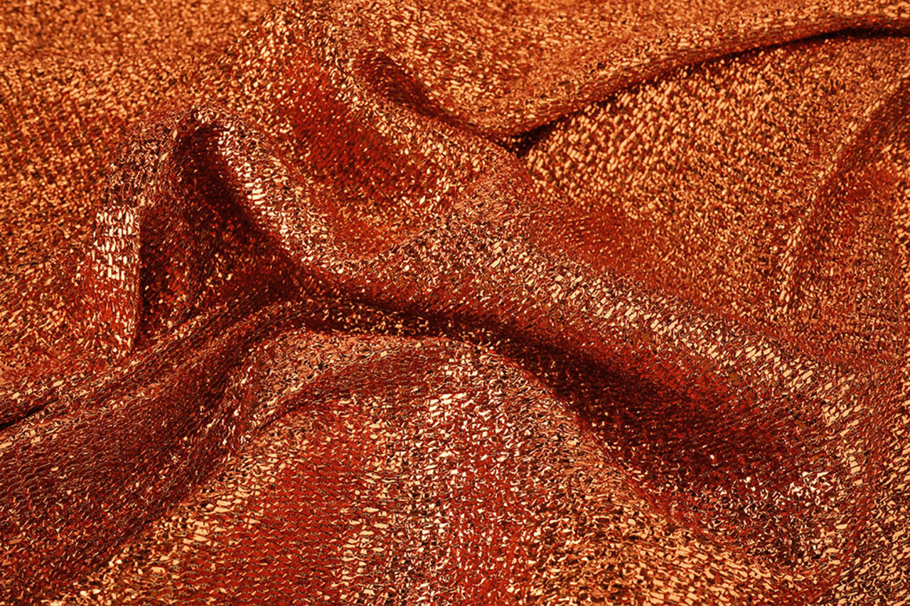 Gestricktes Glitzer Metallic Brique