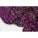 Lentejuelas sobre Terciopelo Negro - Fluor