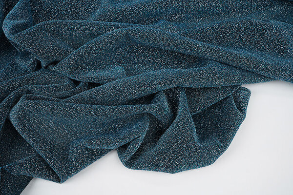 Lurex Tanz Aqua - Silber Lurex Tanz Aqua - Silber