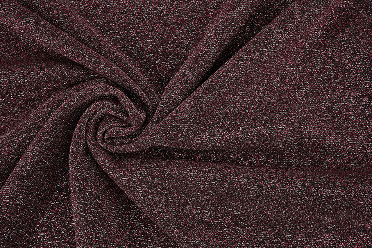 Lurex Tanz Bordeaux - Silber Lurex Tanz Bordeaux - Silber