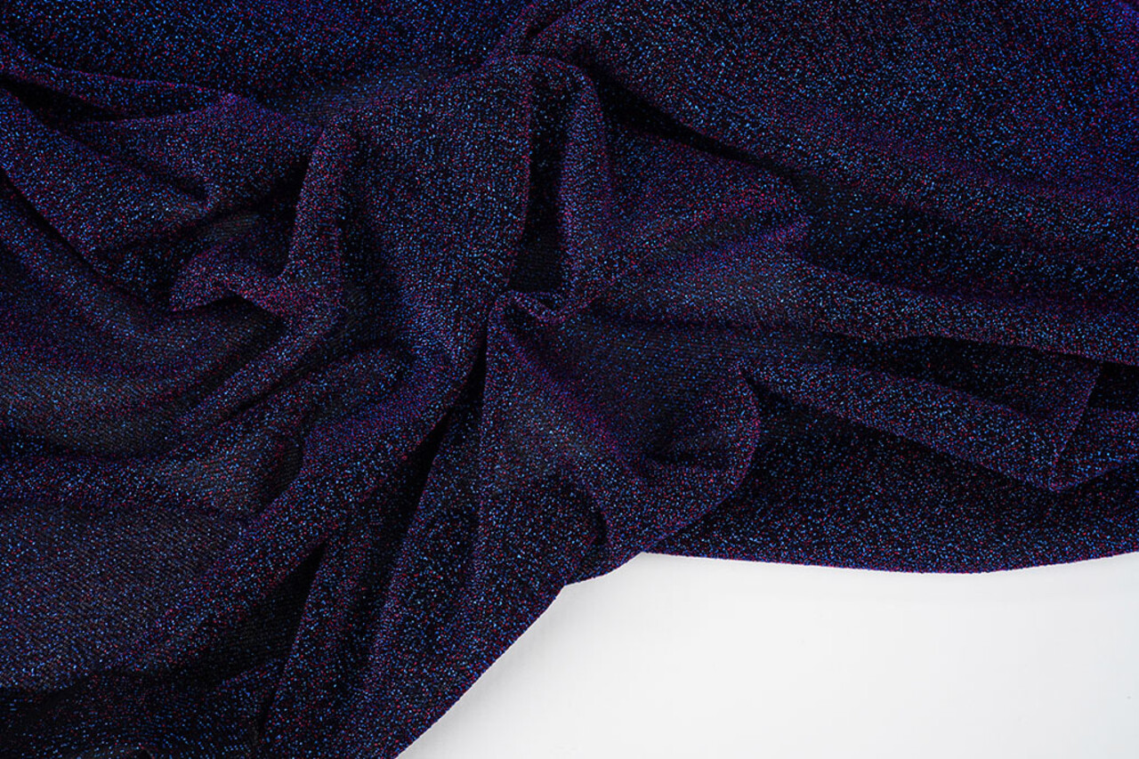 Lurex Tanz Blau - Fuchsia