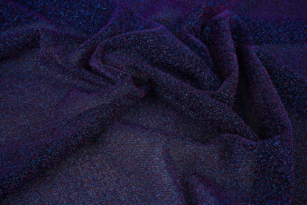Lurex dans Bleu - Fuchsia Lurex dans Bleu - Fuchsia