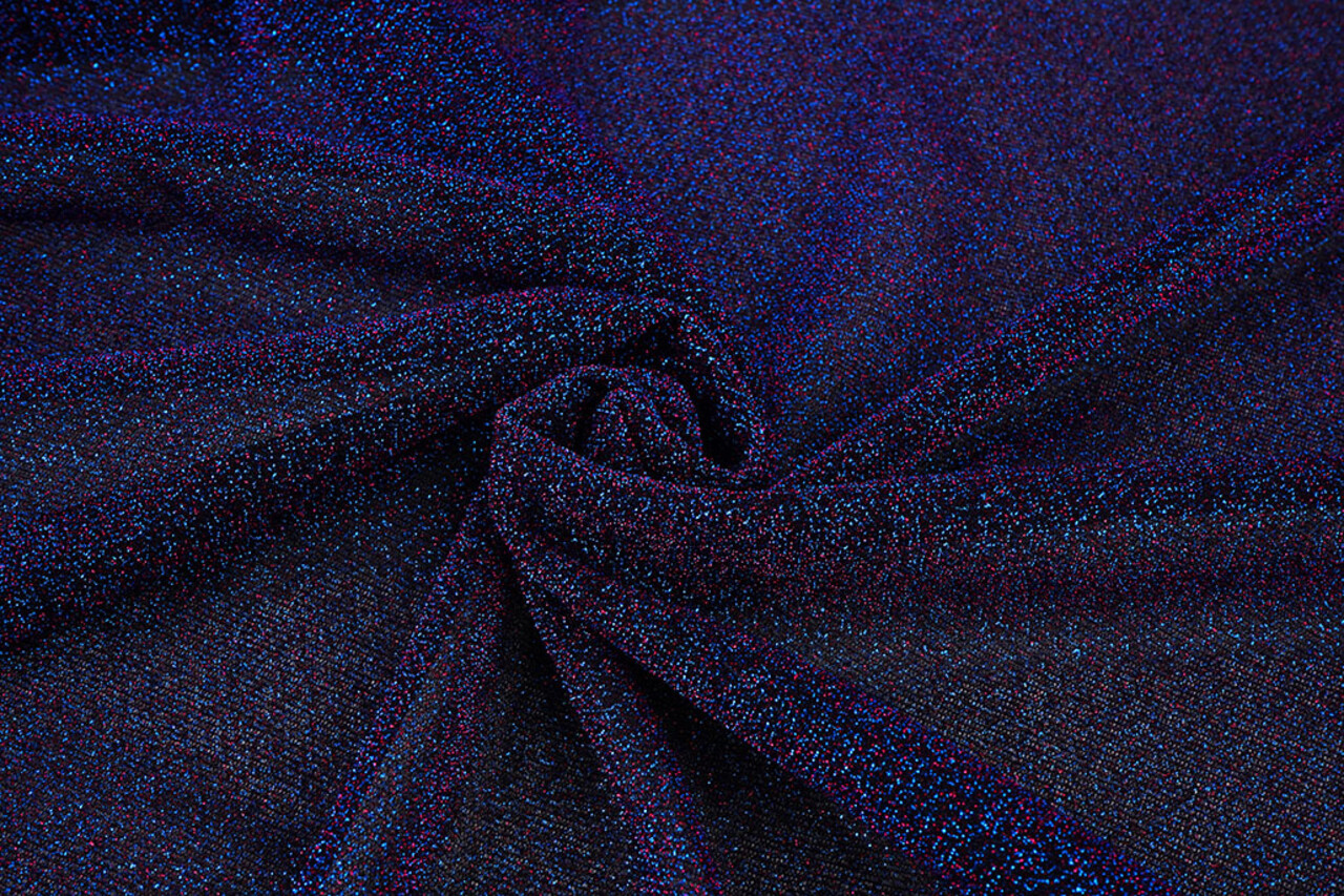 Lurex Tanz Blau - Fuchsia